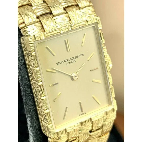 Vacheron Constantin Women's Watch 18k Gold Vintage Swiss Hand Wind Tank - Picture 11 of 12